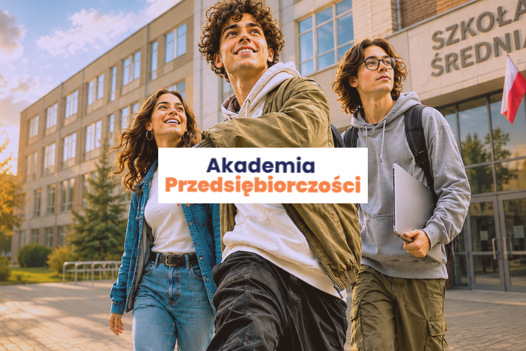 Uczestnik Akademii Przedsiębiorczości rozwijający pomysł na własny biznes